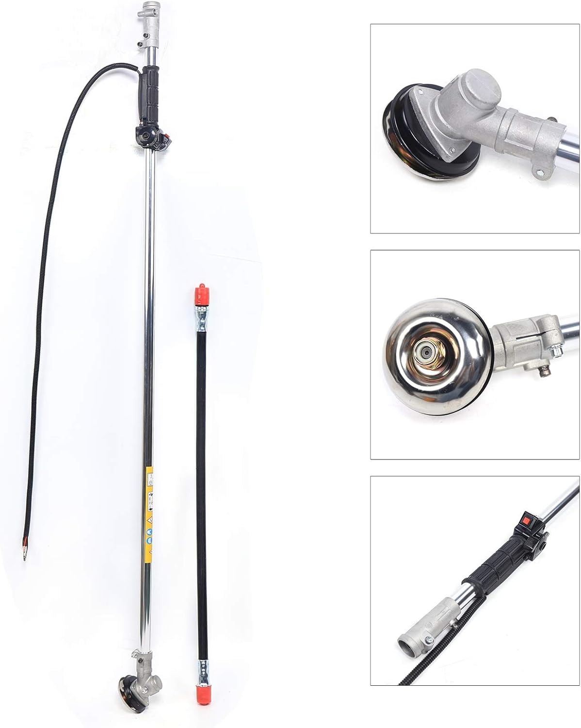 35.4CC Gas Powered Weed Wacker, 4-Stroke 1KW 4500-8500RPM Gasoline Weed Eater String Trimmer, Backpack Lawn Edge Cutter, Brush Cutter, Hedge Trimmer for Farmland Weeding, Harvesting, Clearing