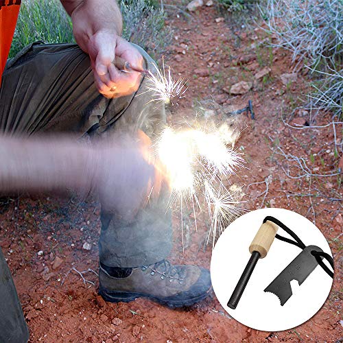 Loijon Conjunto de ferramentas de pederneira ao ar livre Ferramentas de emergência para maçarico de