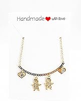 Vista 8 de SIFRIMANIA Personalized Children's Charm Choker Necklace, Boys or Girls Customizable Pendants, Growing Family Jewelry for Women