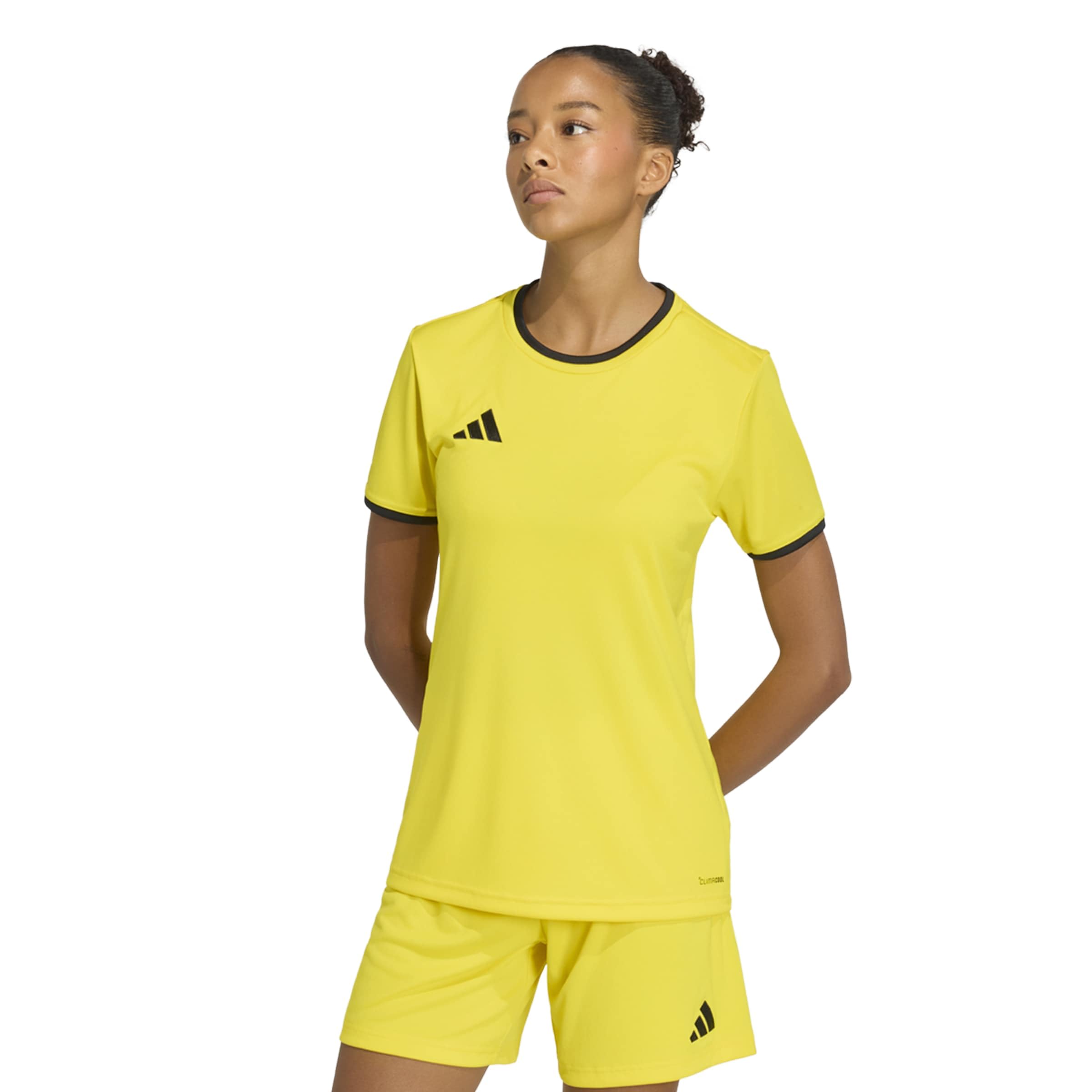 adidas Women's Entrada26 Jersey Shirt, Team Yellow/Black, L