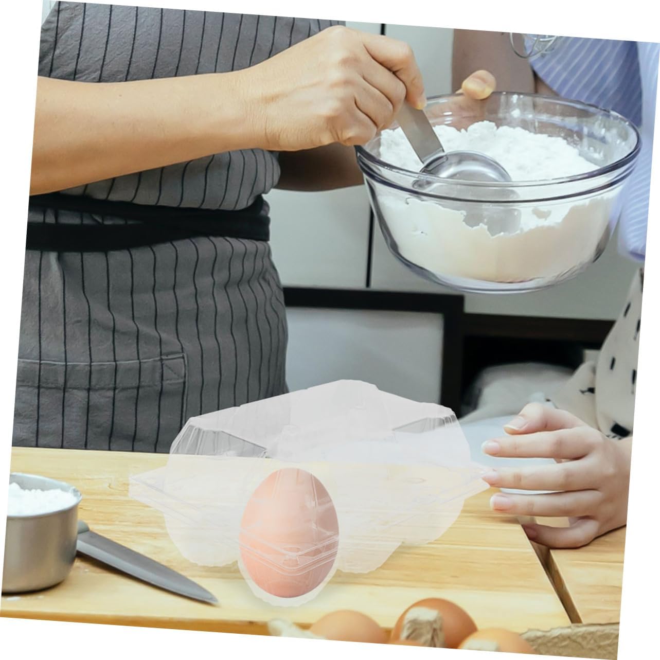 BESTYASH 15pcs Clear Goose Egg Storage Holder Egg Carton for Fridge Organization Sturdy Transparent Design for Home Supermarket Use