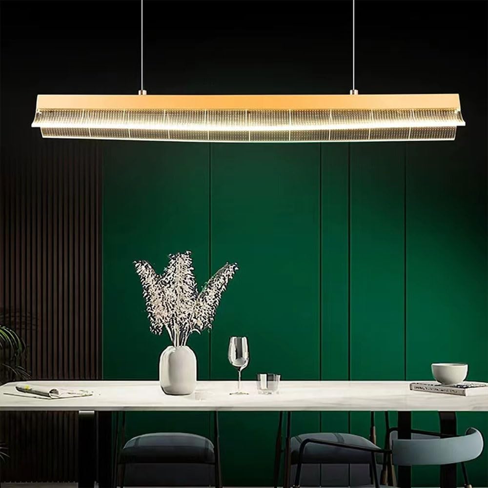 Luminaire linéaire LED doré réglable en aluminium pour salle de réunion