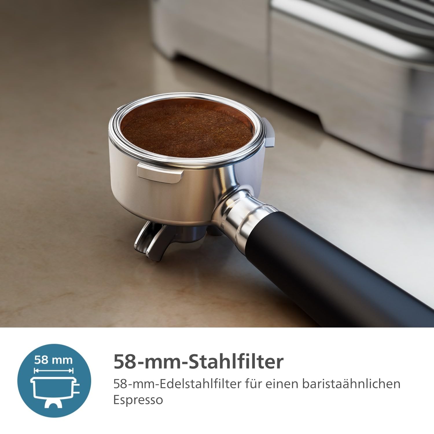 PHILIPS Espressomaschine Barista Brew, Silber, Espresso & Americano