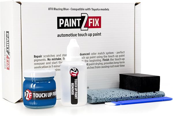 8T0 Blazing Blue (Caribbean Blue) Touch-Up Paint Kit - Scratch & Chip Repair Compatible with Toyota - 1