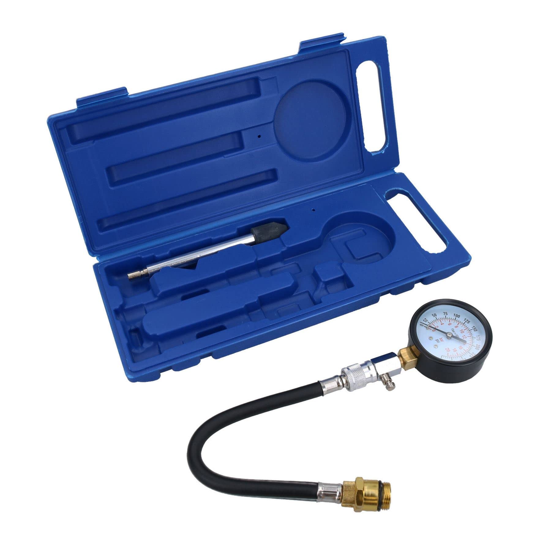 AB Tools-US Pro Zestaw testera kompresji do silnika benzynowego 0-300 psi / 0-2000kpa 14 i 18mm do 460