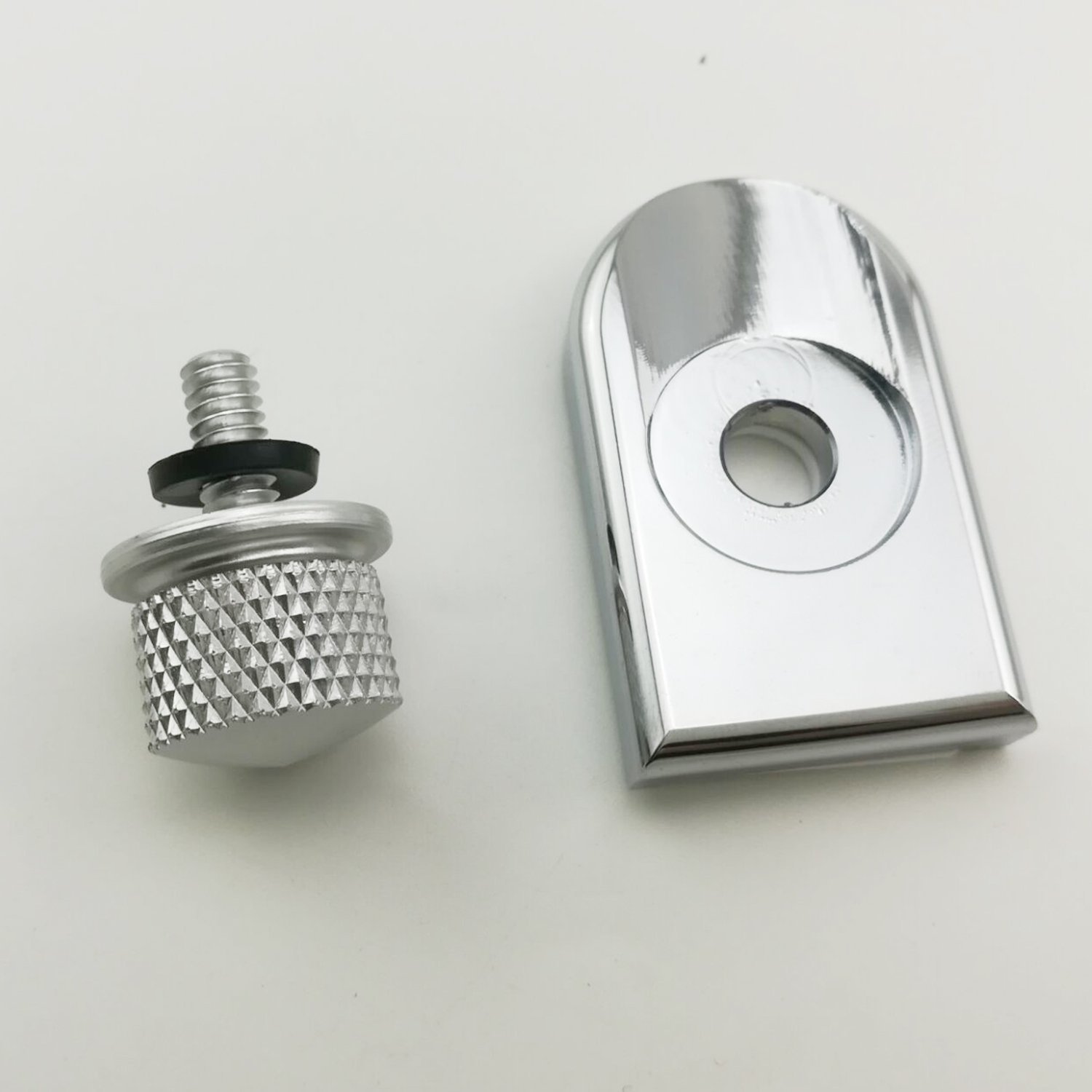 Aluminium Seat Bolt Tab Screw Mount Knob Cover for 1996-2016 (Silver)