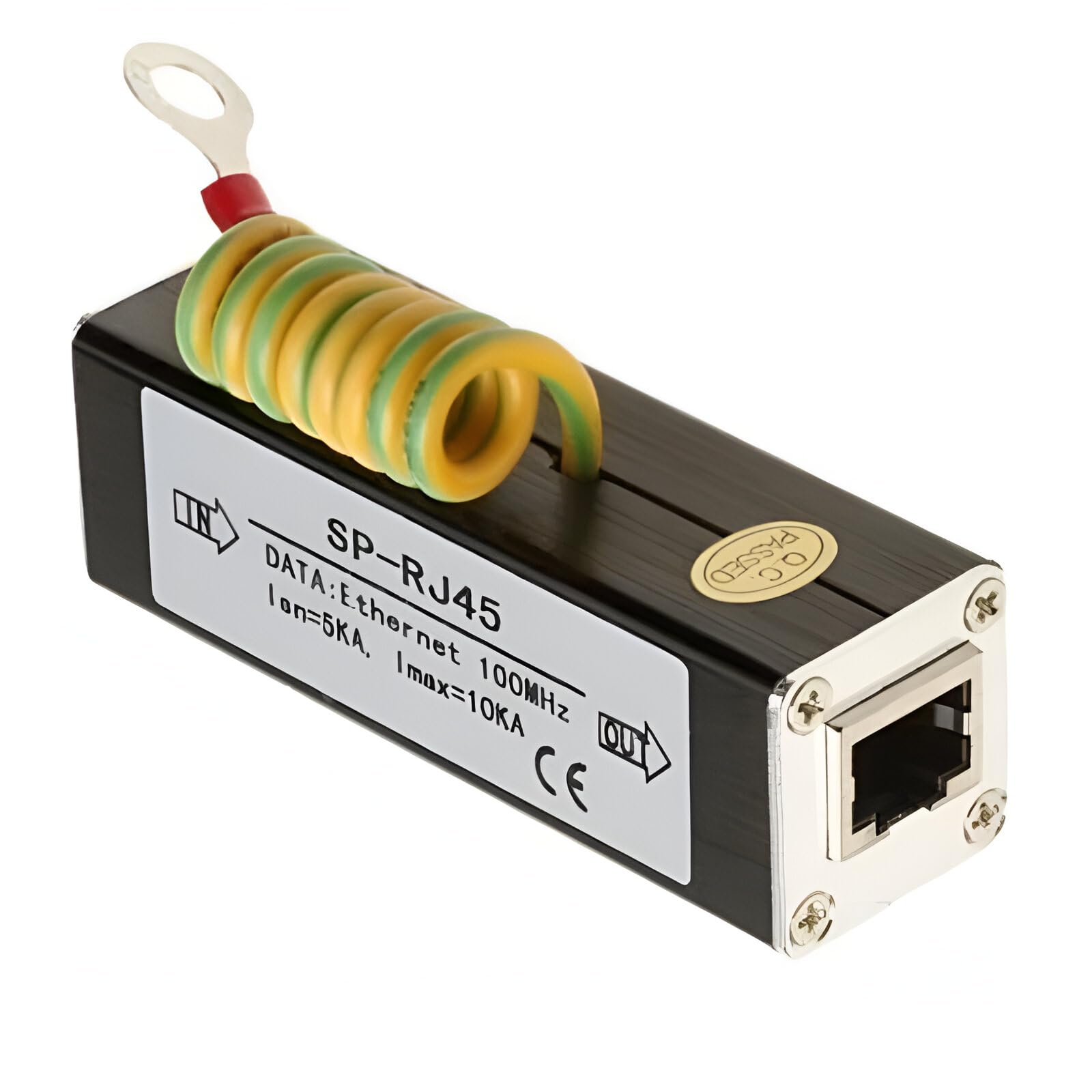 RJ45 Network Surge Protector, Ethernet LAN Lightning Arrester, 100Mbps, Aluminum Shell, Multi-Level Protection, for CCTV, Fax, Monitoring Systems-image-33