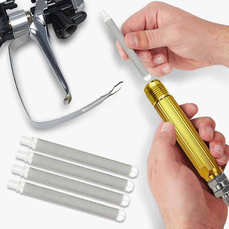 Airless Paint Spray Gun High Pressure 3600 PSI with Reversible 215/315/417/523 Nozzle Tip Guard 5PCS Spray Gun Filter 4PCS Seal Tip Gaskets for Airless Paint Sprayers ZT 811S