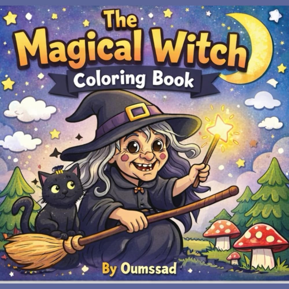 Funny Silly Evil Witch Coloring Book for Kids (Kids coloring pages)