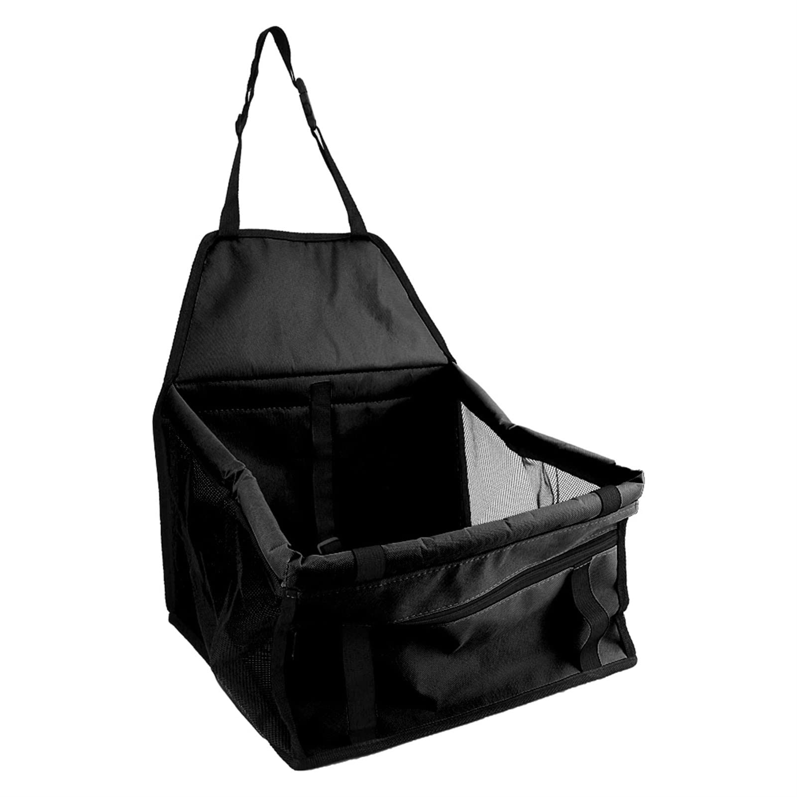 Funda Asiento Coche Perro Transpirable Coche Mascota Perro Asiento Cubierta Oxford Tela Mascota Cesta Malla Cesta Negro Funda Coche Perro