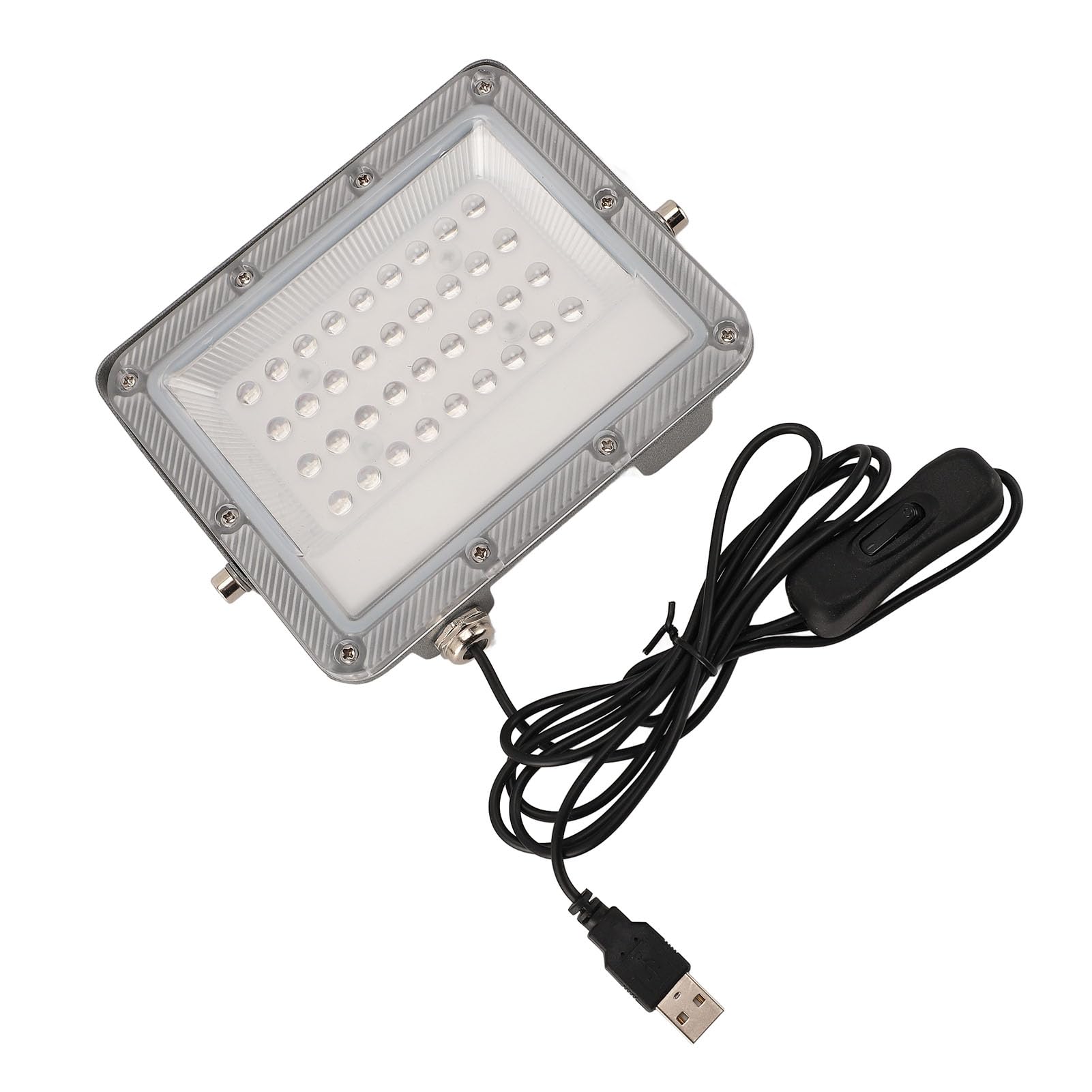 Hyuduo Floodlight LED Black Light Water Resistant USB Powered Flood Light with 365nm Wavelength and 120 Degree Angle Aluminum Shell and PC Cover for Party Stage Lighting