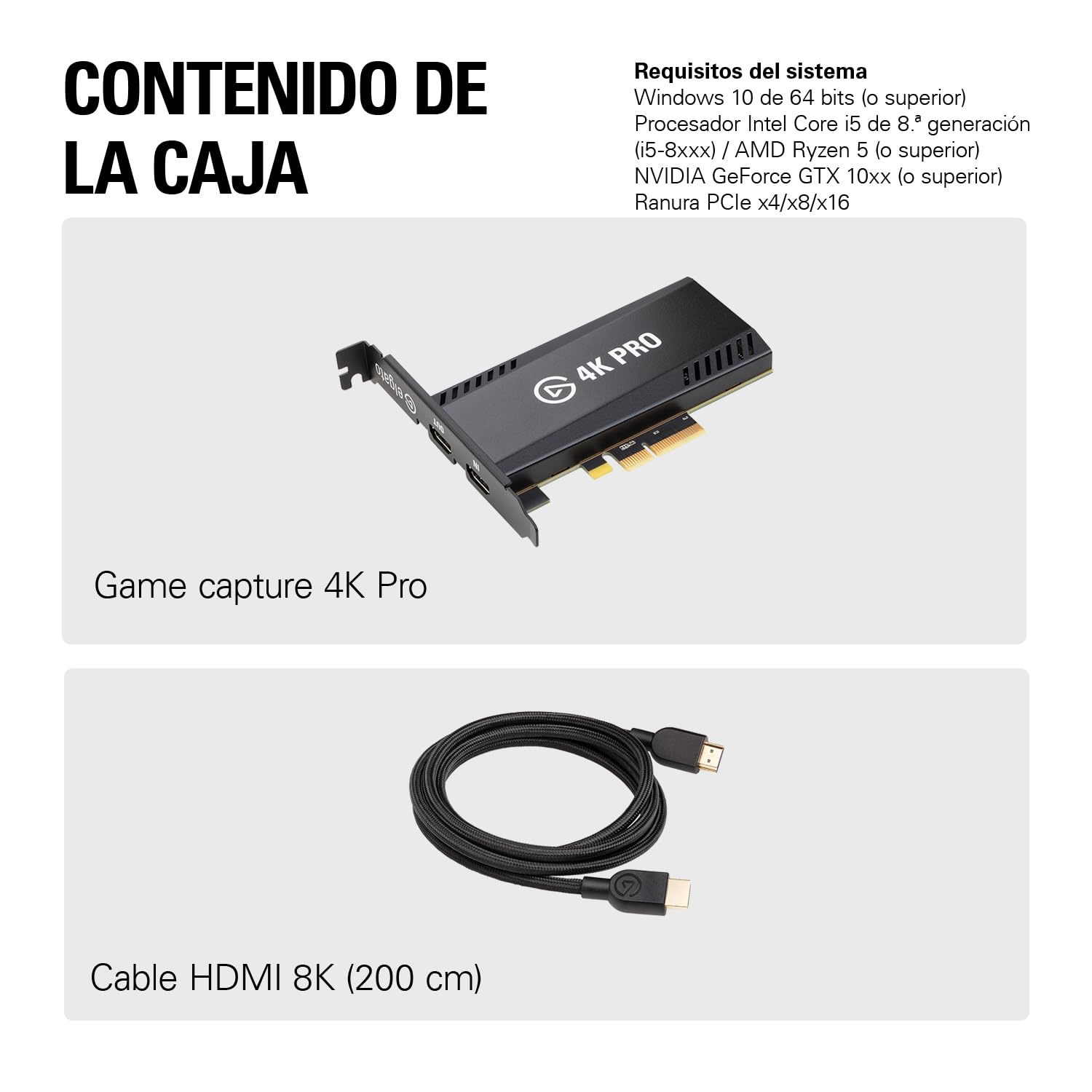 Elgato 4K Pro, Tarjeta de Captura Interna: Traspaso de señal 8K60|4K60 HDR10 con una latencia ultrabaja en PS5|Pro, Xbox Series X|S, Nintendo Switch 2, OBS y más, Streaming, Compatible PC y Dual PC