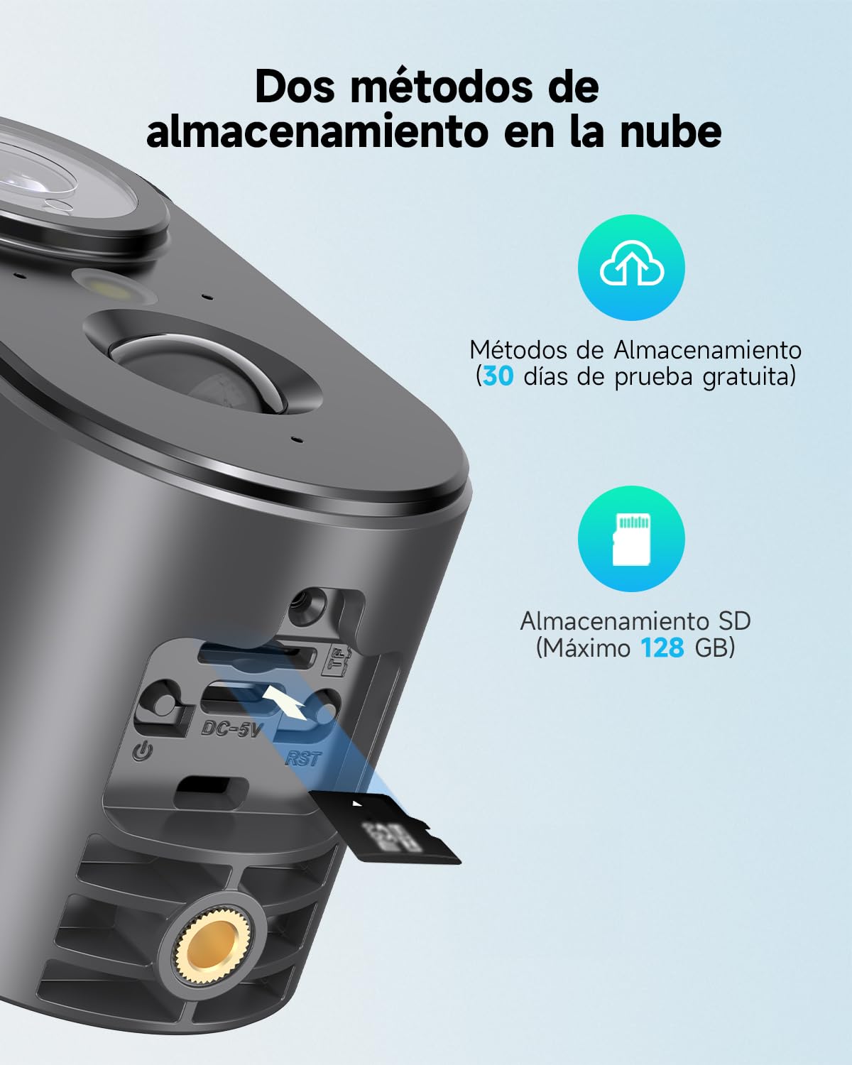 2K Cámara Vigilancia WiFi Exterior Solar, Camaras de Vigilancia sin Cables, Cámara Vigilancia Exterior con Batería, Panel Solar, Visión Nocturna Color, PIR detección de Movimiento, IP66, Negro