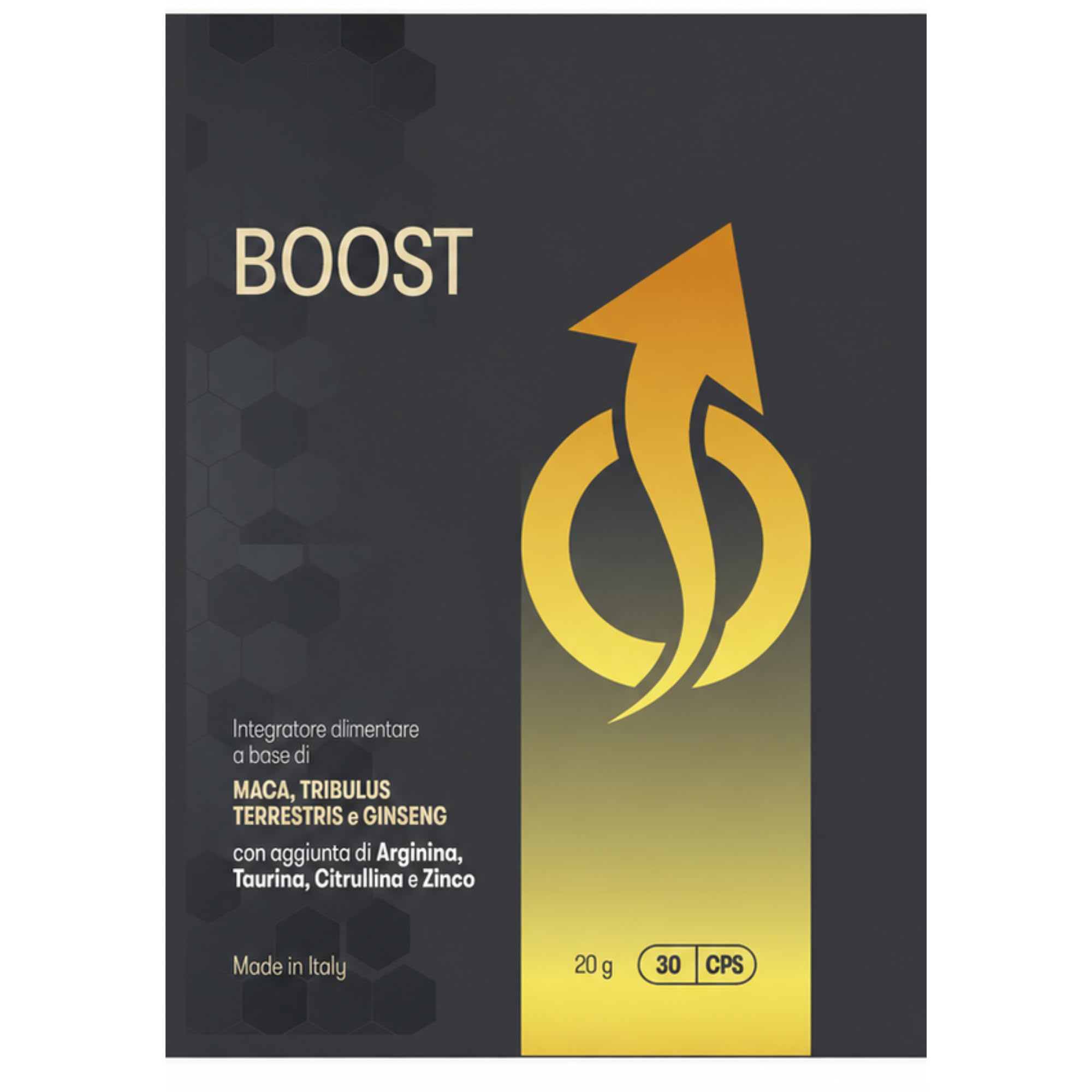 Integratore Uomo ad Azione Rapida per Vigore ed Energia con Maca Peruviana, Tribulus Terrestris, Arginina, Citrullina, Taurina e Zinco