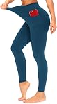 Dragon Fit High Waisted Leggings for Women Tummy Control Workout Running Yoga Pants with Pockets