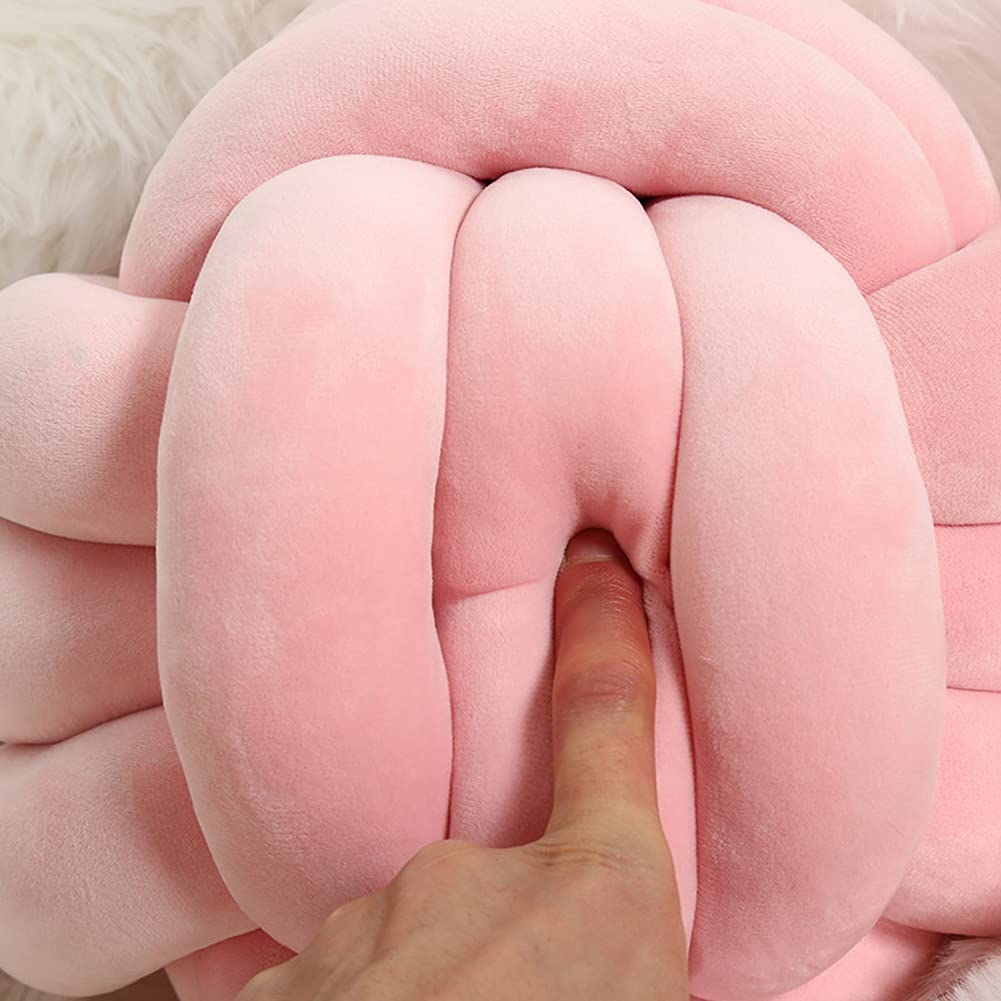 35cm Rotondo Cuscino a Nodo, Cuscino Attorcigliato Divano, Decorato, Guanciale a Gomitolo