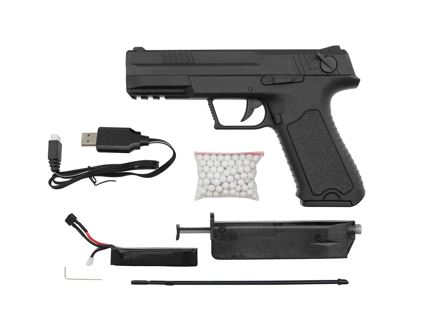 Cyma cm.127 'Gen.3' Softair/Airsoft AEP inkl. Mosfet, LiPo Akku & USB Ladegerät - schwarz-