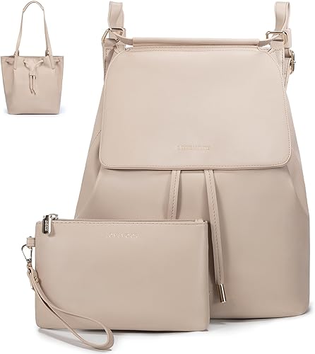 Miniatura 1 de LOVEVOOK Mochilas para mujer, bolsa de mano convertibles de piel sintética, bolsos de mano de moda