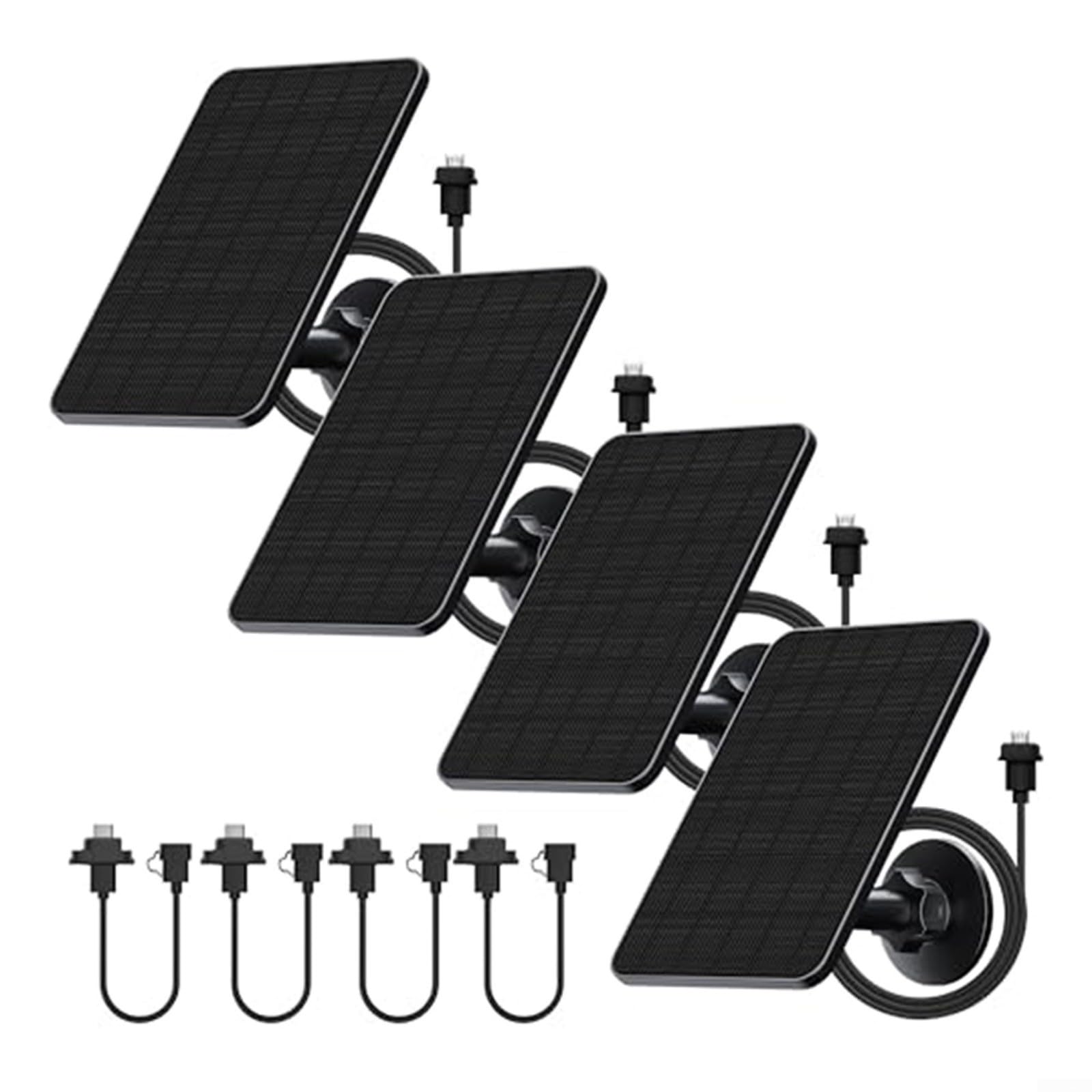 Pannello solare per Blink per fotocamera esterna, confezione da 4 pezzi, alimentatore di ricambio impermeabile IP65 da 4 W con cavo da 4 m e supporto a 360°, ricarica continua per Blink Outdoor 4