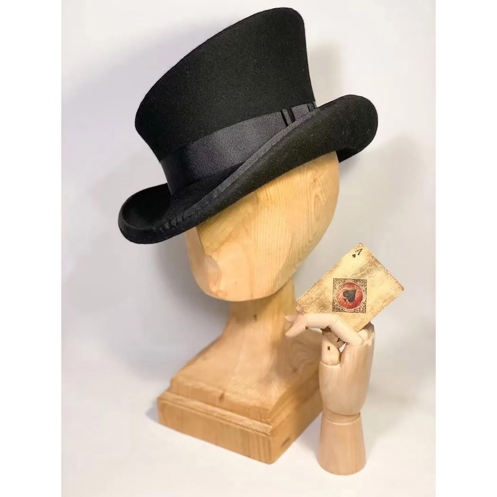 Wollfilz Zylinder für Damen Herren - Unisex Asymmetrischer Melonenhut Kopfschmuck Karneval Halloween Kostüm Cocktails Magier Gentlemen Performing Jazz Caps Rock Hat Magic Hat