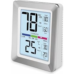 Arduino Control De Temperatura Y Humedad Technoline WS9460: termómetro de Oficina, Temperatura, Humedad, Calidad de la habitación, Carcasa Elegante, Sensor táctil para iluminación, Plateado, 73 x 89 x 27 mm