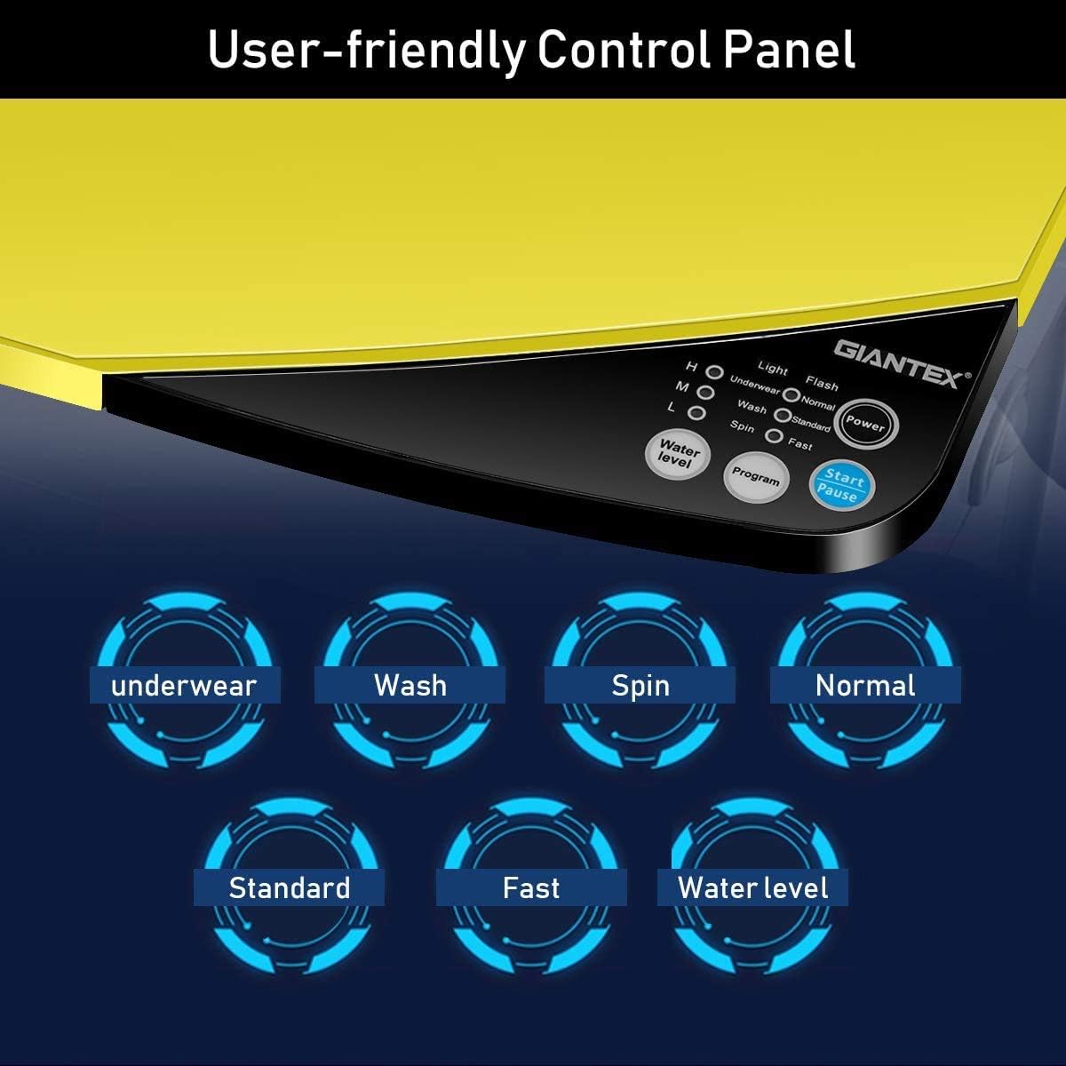 Authеntіс Crаzу Dеаlѕ SAFEPLUS Portable Clothes Washing Machines,Automatic Small Washer and Spin Dryer 7.7 lbs Load Capacity Compact Laundry Washer with Built in Barrel Light for Apartments RVs and Small Space Living