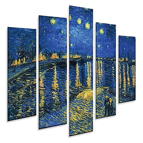 Giallobus - 5 Multi Panel Art Board - Vincent Van Gogh - Collage de Van Gogh 3 - MDF-Holz