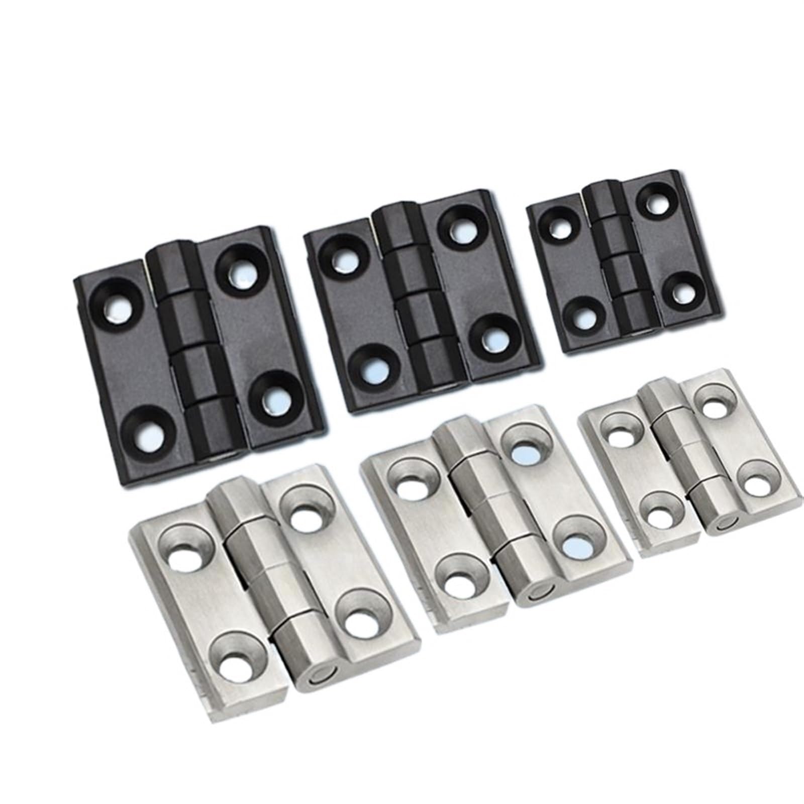 Cerniere Pieghevoli In Lega Di Zinco Per Porte D'Armadio - 4 Pezzi Nero, 40x40x5mm - Foto 3