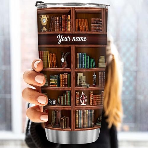 Miniatura 5 de M0412 - Vaso de café personalizado con estante de libros de la biblioteca, taza para amantes de los libros, taza de té, taza de té, taza de libro,