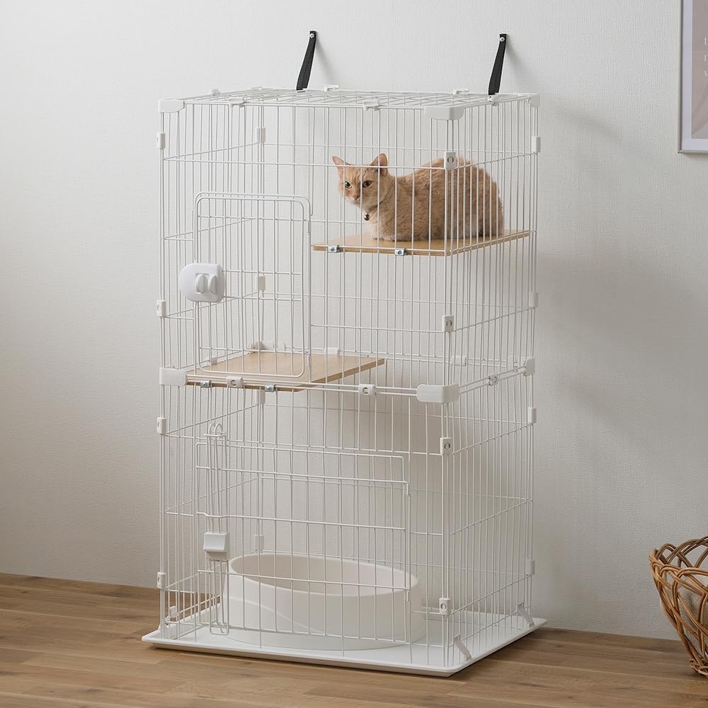 Amazon.co.jp: 猫 ケージ キャットケージ コンパクトキャットケージ2段