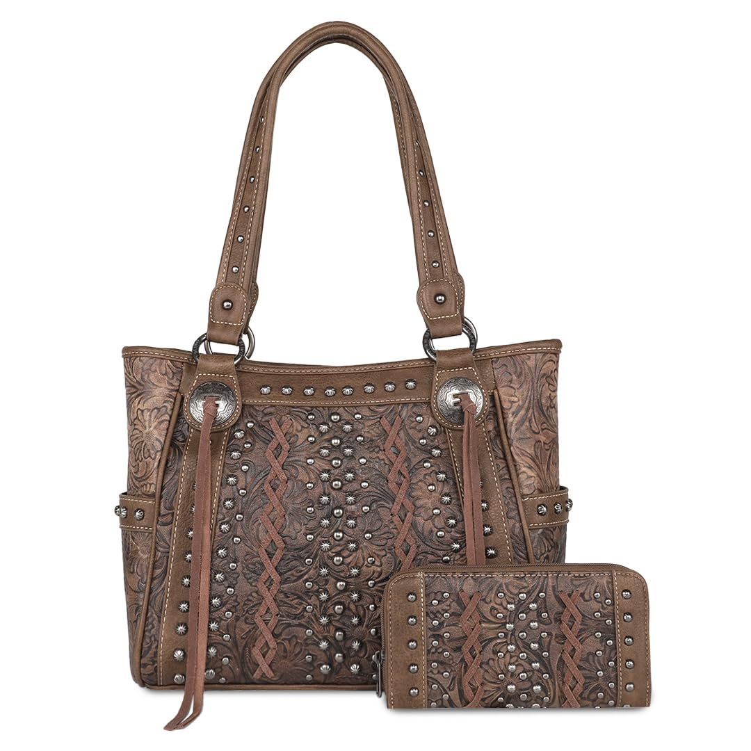 Montana West Leather Tote Bag Sugar Skull Handbag Shoulder Bag For Women ABZ-G017WBR