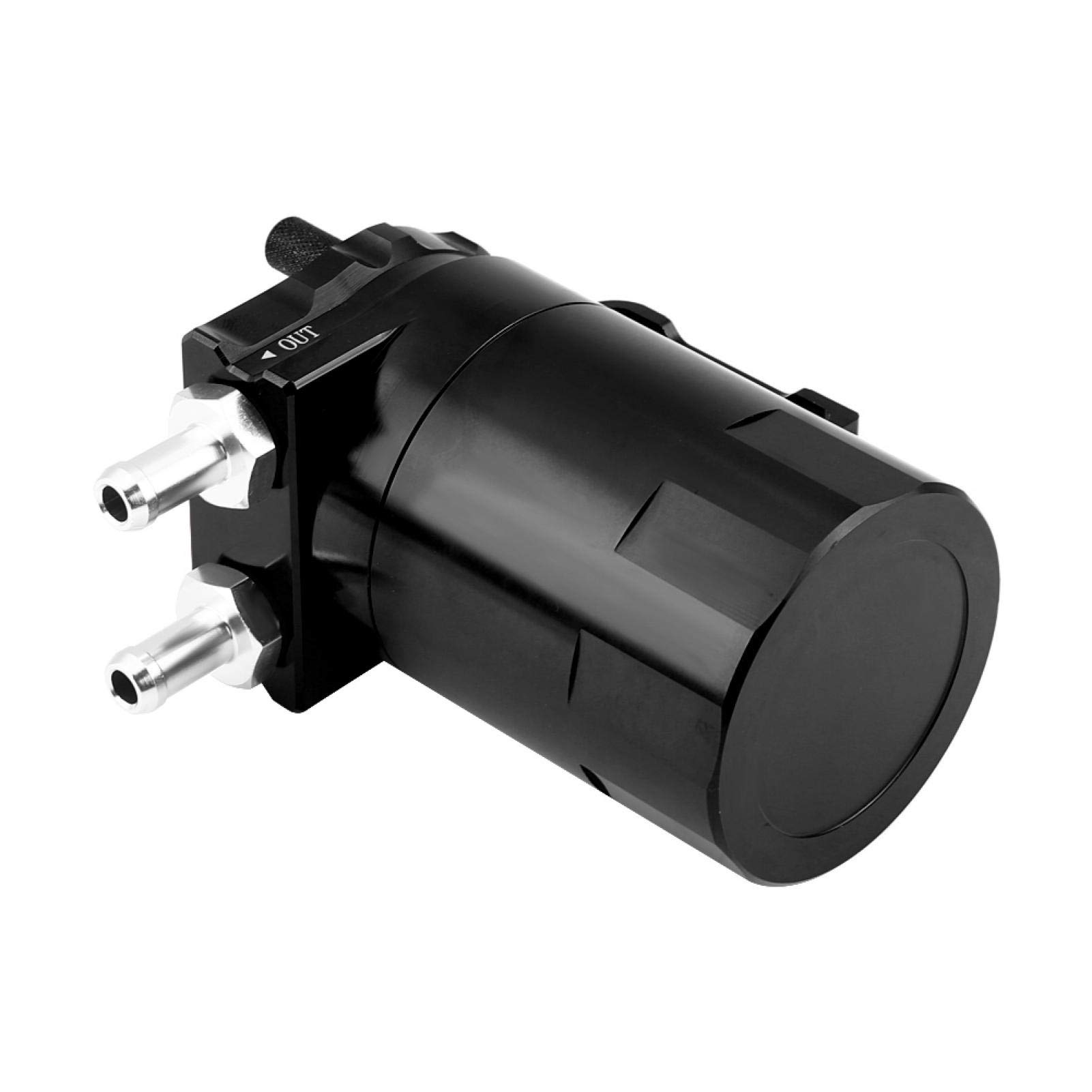 Universal Aluminium Auto Motorölbehälter Catch Can Breather Tank Kit Schwarz