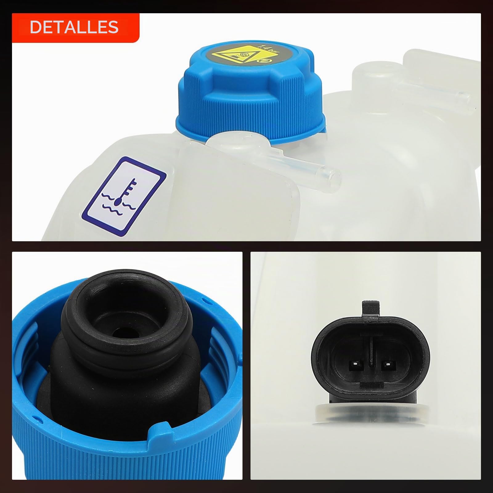 Frankberg Depósito de compensación Refrigerante Compatible con Ducato Furgoneta 250 3.0L Ducato Furgoneta 250 2.2L Ducato Bus 250 2.3L Boxer Bus 2.2L Jumper Bus 2.2L Replace# 1340758080