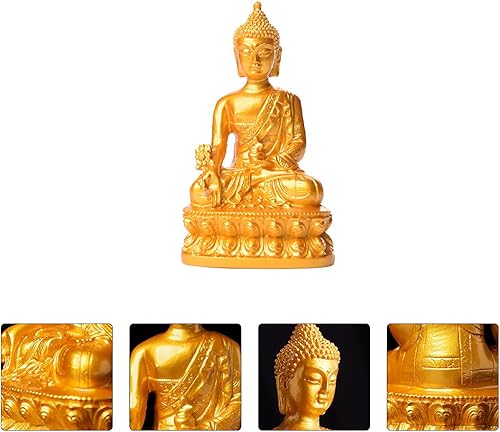 Miniatura 3 de Estatua de Buda Decoración de Buda Estatua de Buda Sentado Estatua de Resina Decoración de Bodhisattva Estatuas Decoración para el Hogar Estatua de