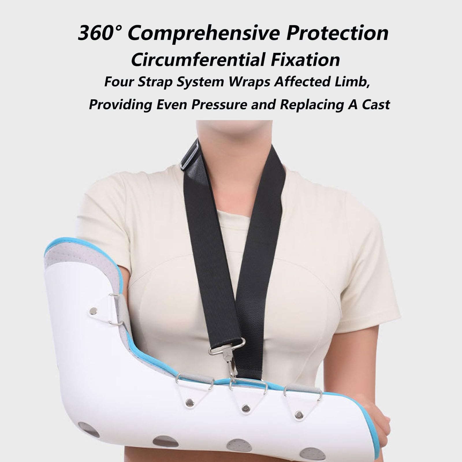 SFKLYU Inmovilizador de Codo, Férula para Codo, Cabestrillo para Brazo Derecho e Izquierdo para Fijar el Codo y Evitar la Flexión Excesiva Durante la Noche,Right