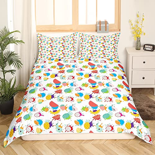 Erosebridal-Kids-Tie-Dye-Comforter-Cover-Queen-Size-Pineapple-Watermelon-Duvet-Cover-Kawaii-Fruit-Bedding-Set-for-Girls-Boys-Teens-Tropical-Botanical-Bedspread-Cover-for-Bedroom-Decor-Colorful 616zB0Y5vjL
