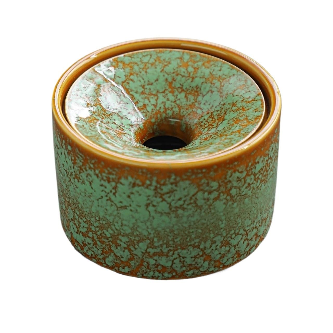 Posacenere in ceramica per interni, soggiorno, ufficio, tavolo da tè, uso desktop, elegante design verde, perfetto per accessori fumatori e display decorativo