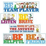 Eureka Snoopy and Peanuts Positive Quotes Classroom Bulletins, 0.1'' x 18'' x 28'', Be All You Can Be, 22pc