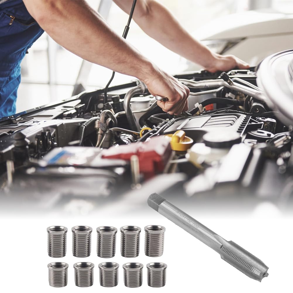 Strumento Riparazione della Filettatura Candela, Bullone M10X1.0 In Metallo alta Velocità e Inserti Rubinetti M12X1.0 Accessori Auto Hardware Universale Motori Candele Strumenti Accension