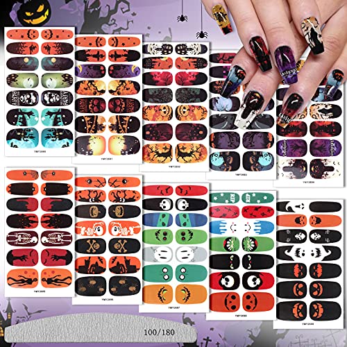 EBANKU 10 fogli Halloween Adesivi Unghie Nail Art