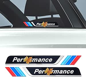 Amazon Co Jp アクリルカーステッカー M パワーパフォーマンス デカール エンブレムステッカー Bmw Mシリーズ用 カースタイリング オートアクセサリー ブラック 2枚 車 バイク