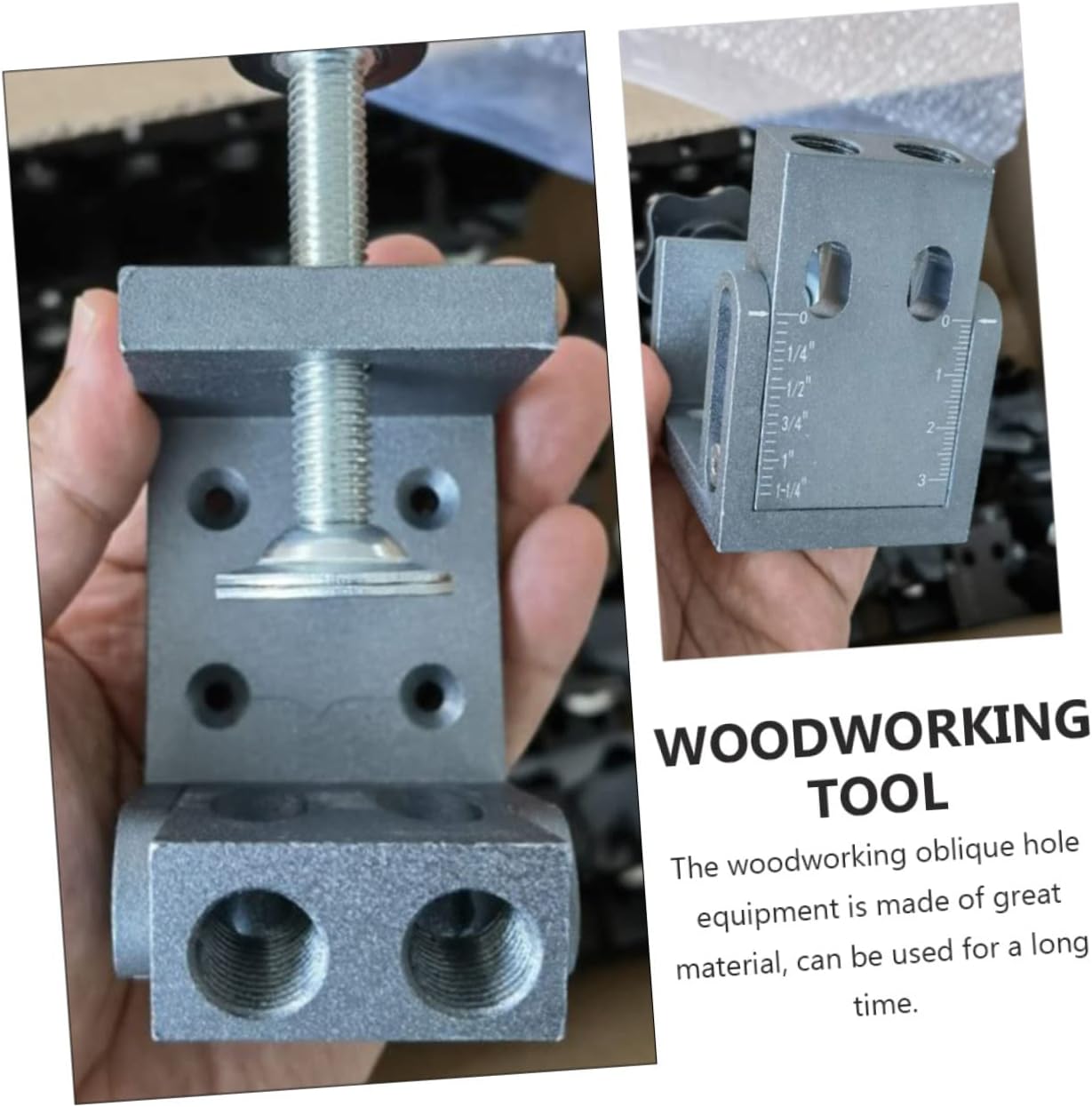 Tofficu 1Set Inclined Locator with Clamps Tool for Accurate Positioning and Quick Drilling Woodworking Projects