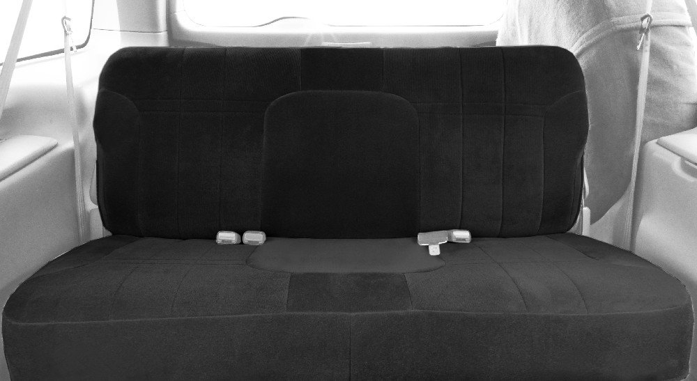 CalTrend Car Seat Cover for 1980 to 1991 Chevy/GMC C10|C1500|K1500 - Charcoal, O.E. Velour - Front Solid Bench Seat Cover - Easy to Install Front Seat