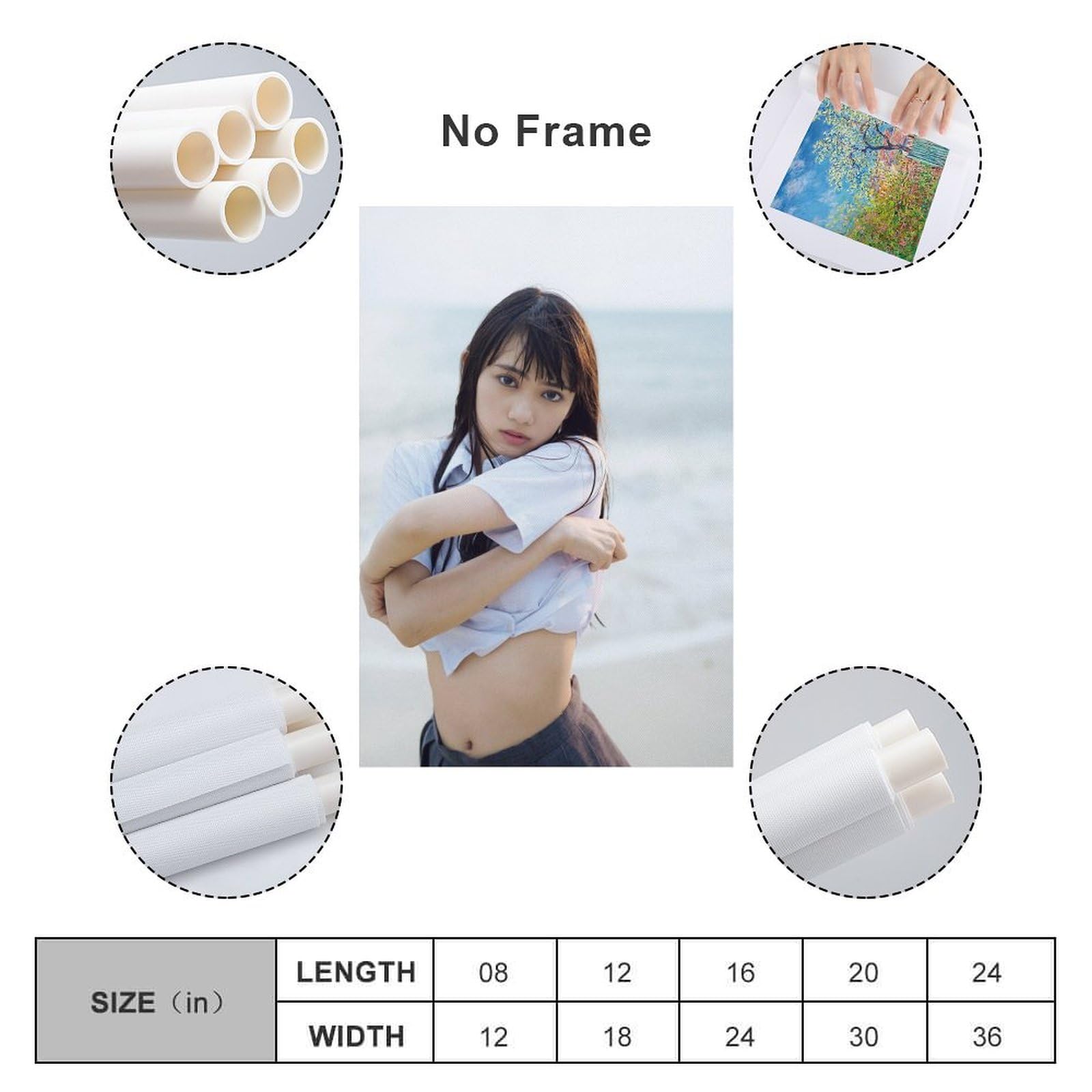 Amazon.co.jp: 黒崎レイナ写真フォトポスター137 キャンバスアート