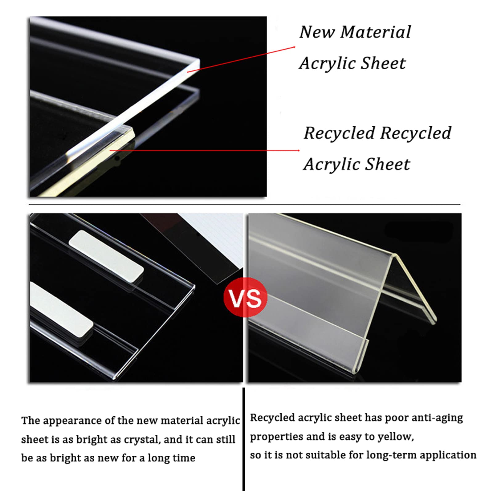 6 Présentoirs De Table Acrylique A5 En L - Transparents, Pour Menus, Affiches, étiquettes