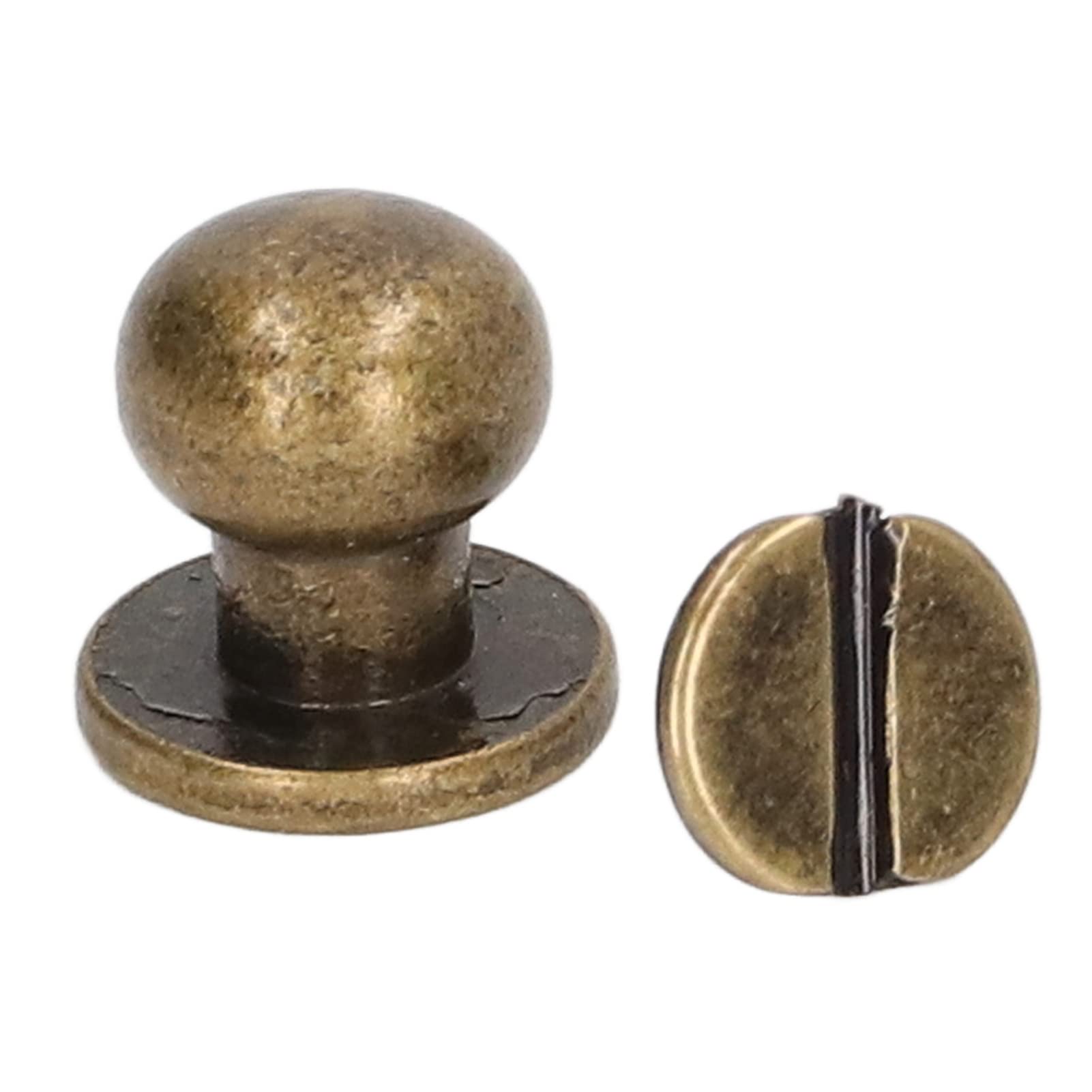 Remaches de cobre Monk, 200 juegos, acabado brillante, liso, 10x8 mm, mano de obra exquisita, suministros para manualidades en cuero, ropa, bolsos, zapatos, armarios, remac (Bronce)