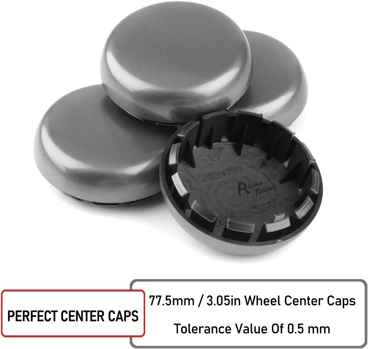 4PCS 78mm Wheel Center Caps Compatible with 1995-2005 Chevy Blazer 1995-2004 Chevy S10 for Wheel Rim Center Cover for 15661030 15708890 5031, OD: 3.05"(78 mm) ID: 2.6"(66 mm) Gray Base