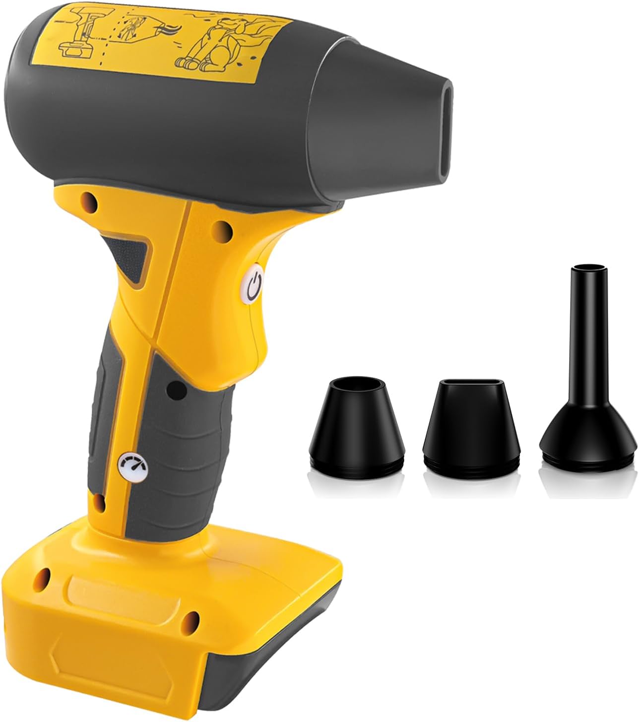 Mini Jet Dry Blower Turbo Fan for Dewalt 20V Max Battery, 130000RPM Cordless Portable Handheld Fan Blowers for Car, Leaf Blower, Cleaning, Camping, Workshops, Lawns (Battery not Included)