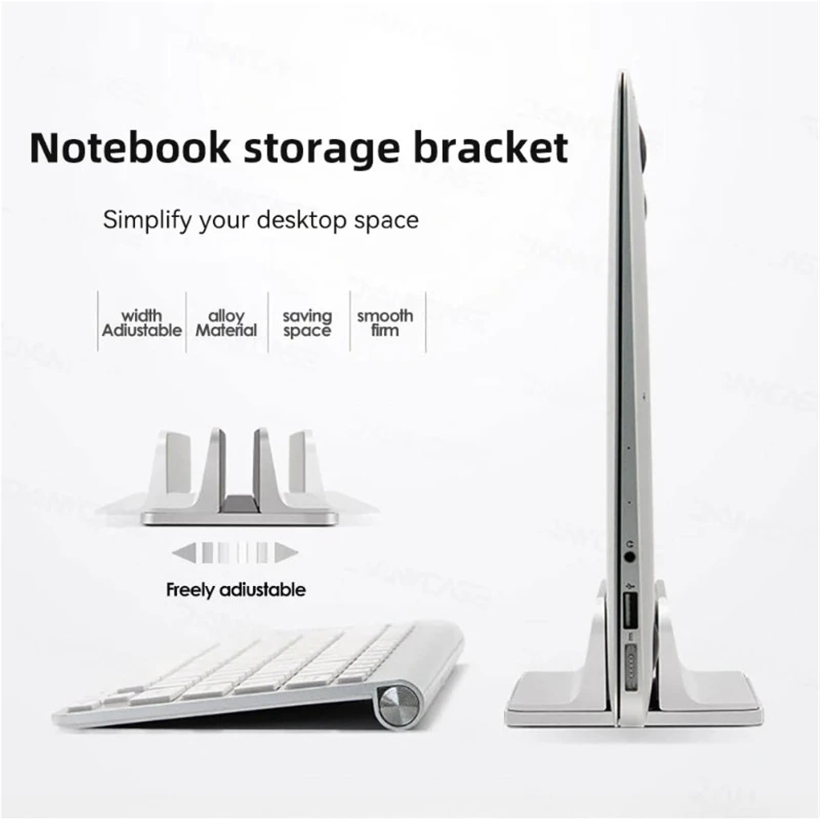 Laptop Ständer Vertikal 13-17-Zoll-Halter, Faltbarer Aluminium-Notebook-Ständer, Laptop-Tablet-Ständer