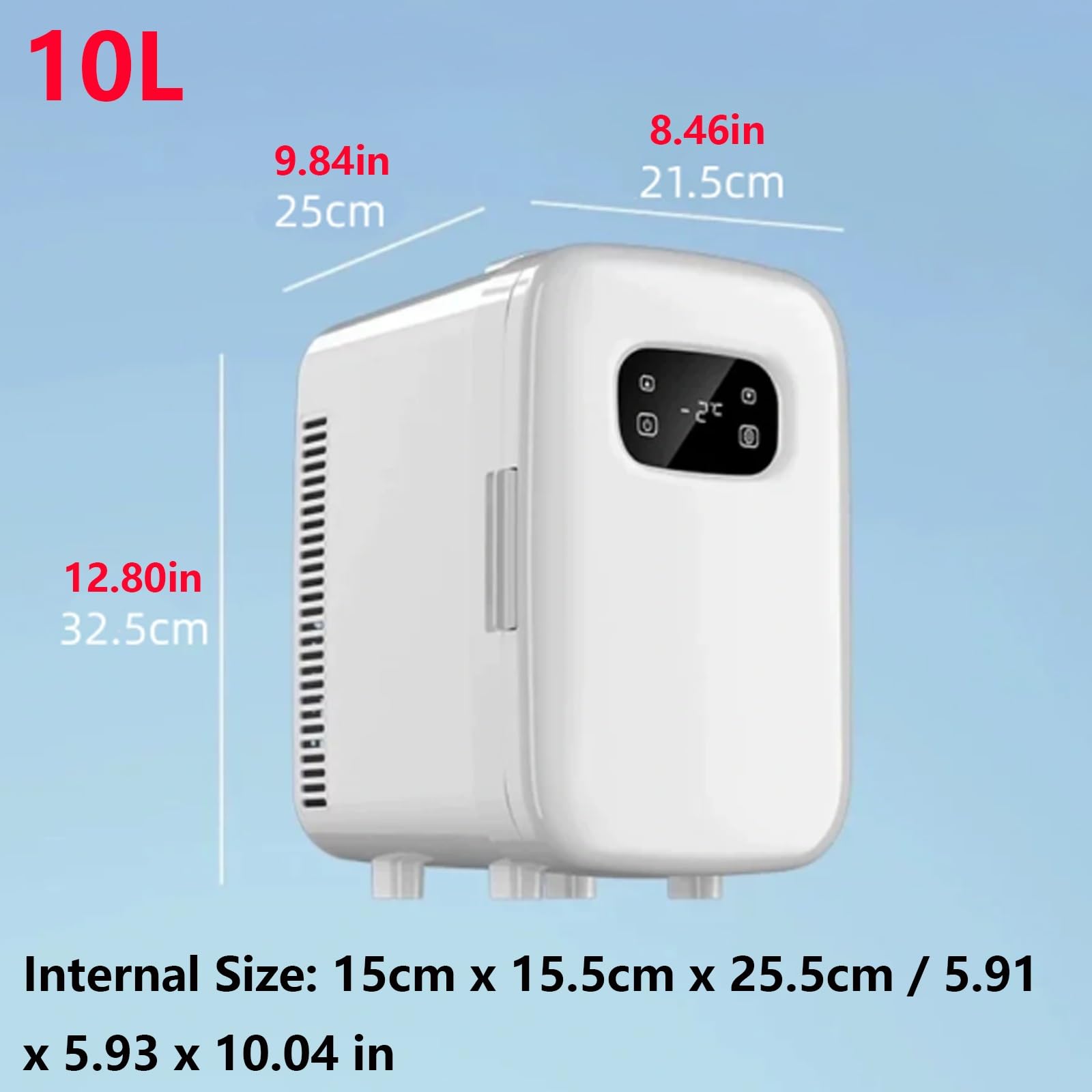 Mini Nevera Cosmética 10L para Hogar Oficina Y Viajes Función Frío Y Calor